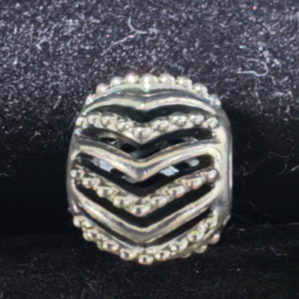Authentic Pandora Wishbone open work charm silver
